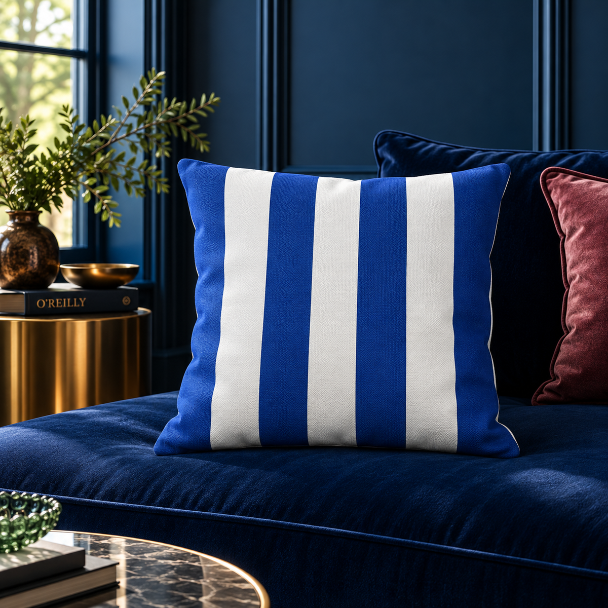O’Reilly Cobalt Stripe Cushion