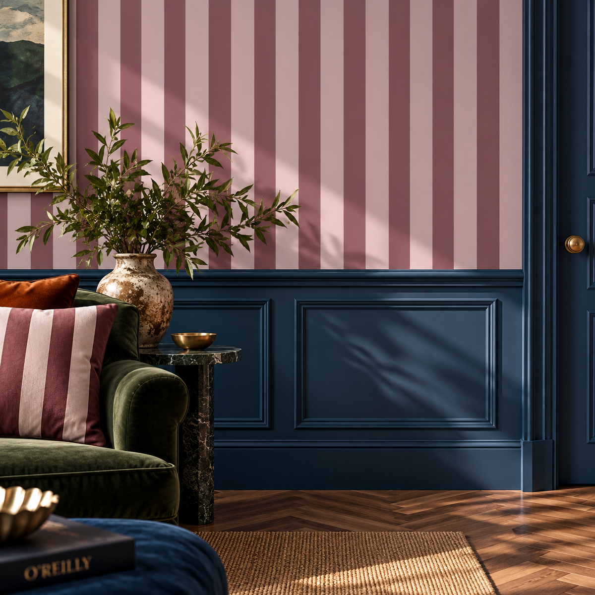 O’Reilly The Pinks Stripe Wallpaper