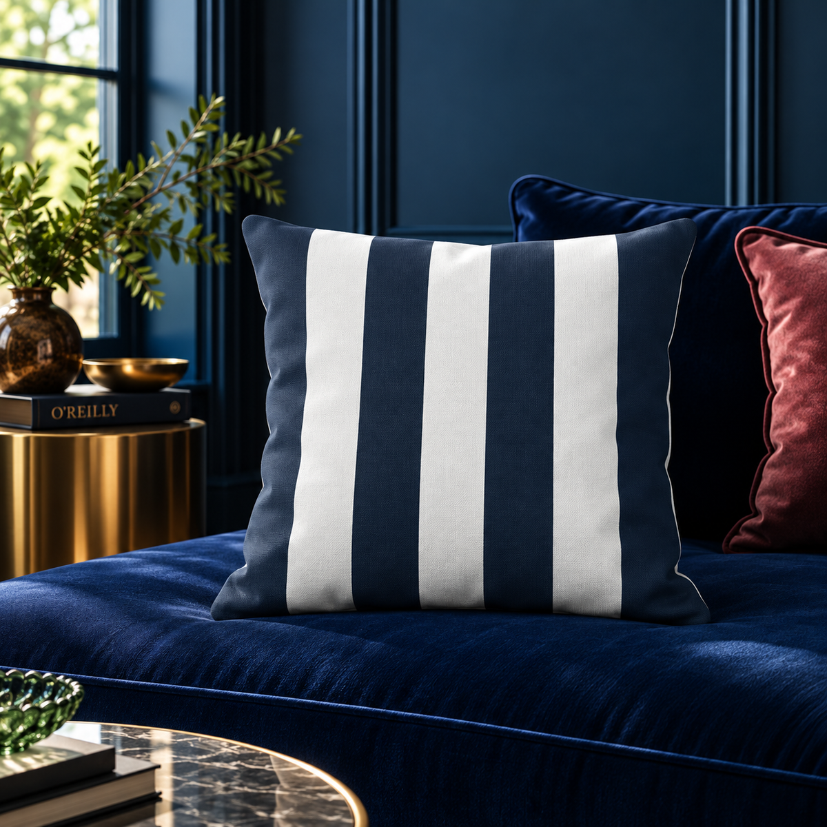 O’Reilly Blue Stripe Cushion