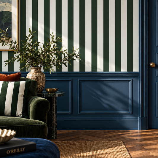 O’Reilly Ivy Green Stripe Wallpaper